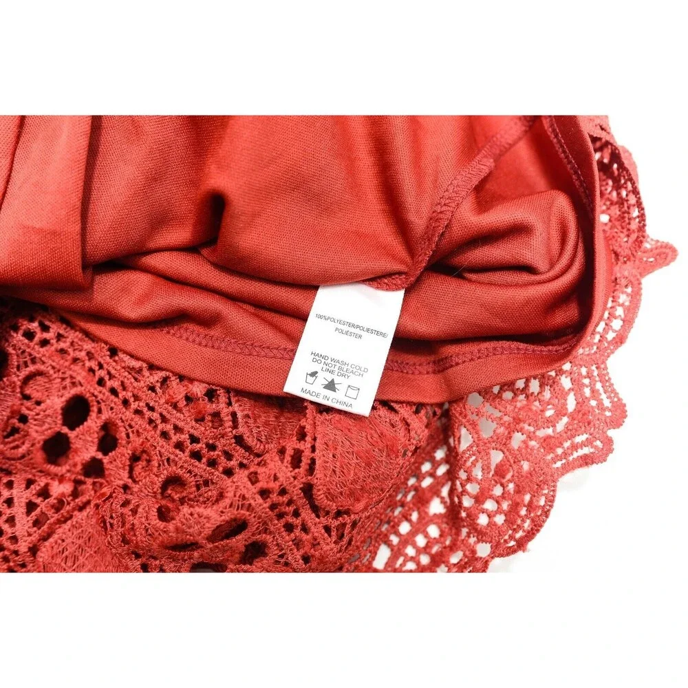 Sundays In Brooklyn Anthropologie Off The Shoulder Lace Eyelet Top Sz S - Picture 4 of 7